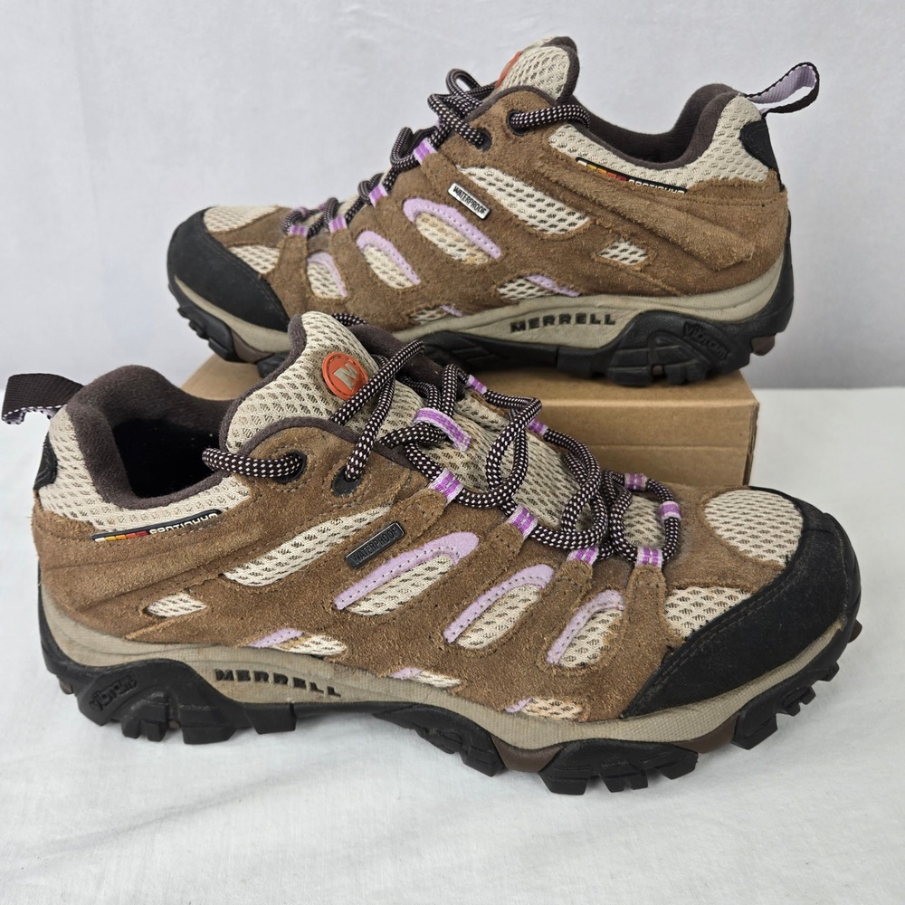 Merrell Waterproof Hiking Continuum Moab Shoes Womens 10 Earth Orchid Vibram